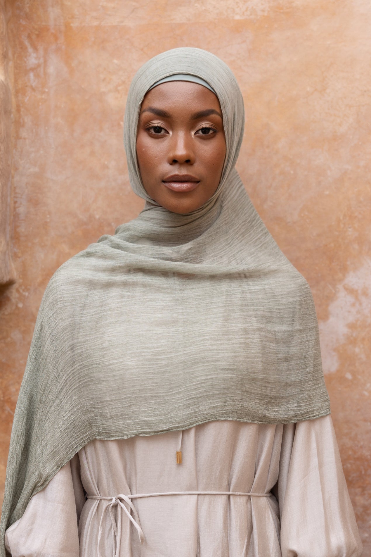 Textured Hijab - Olive
