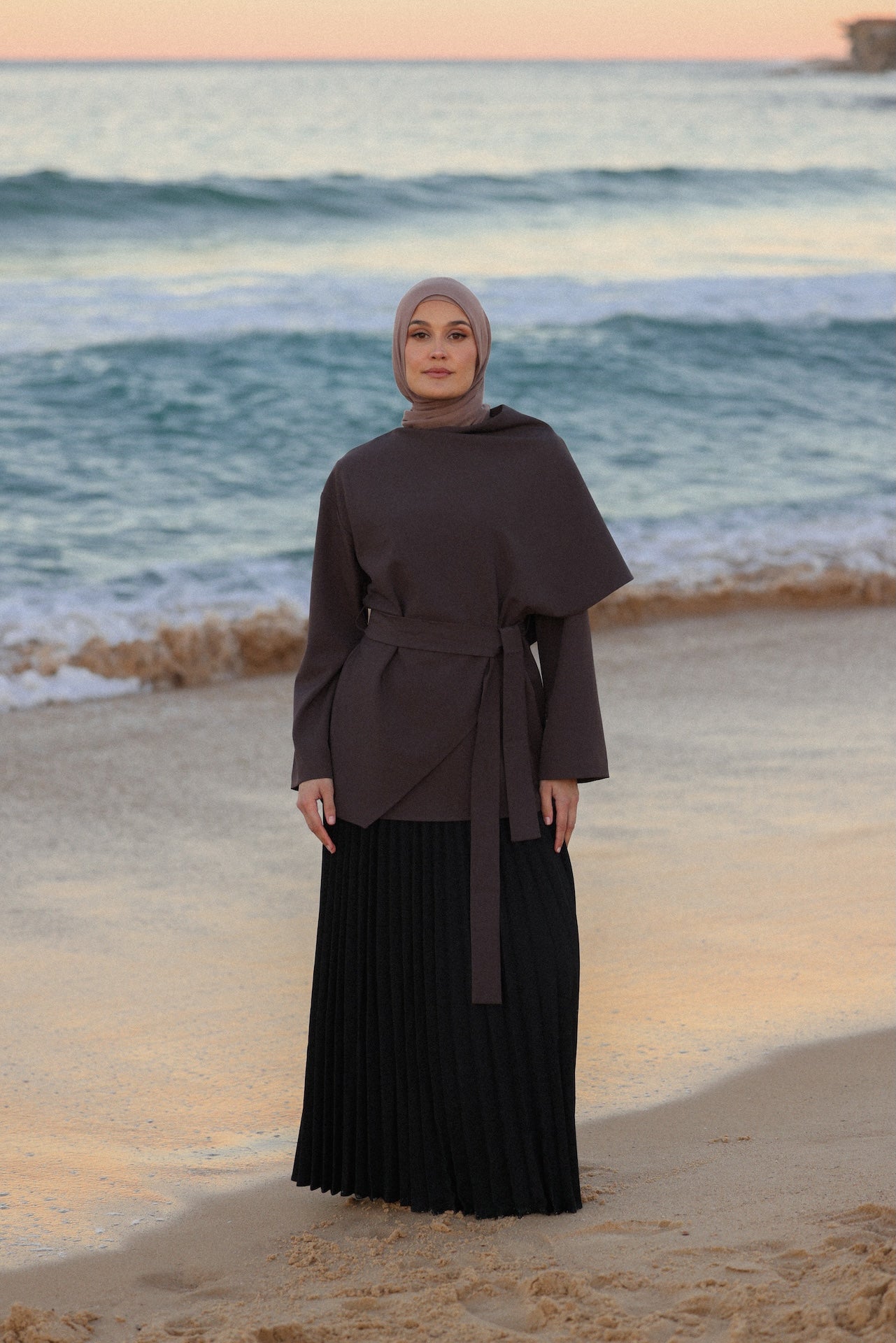 Ghanda Shawl Top - Espresso