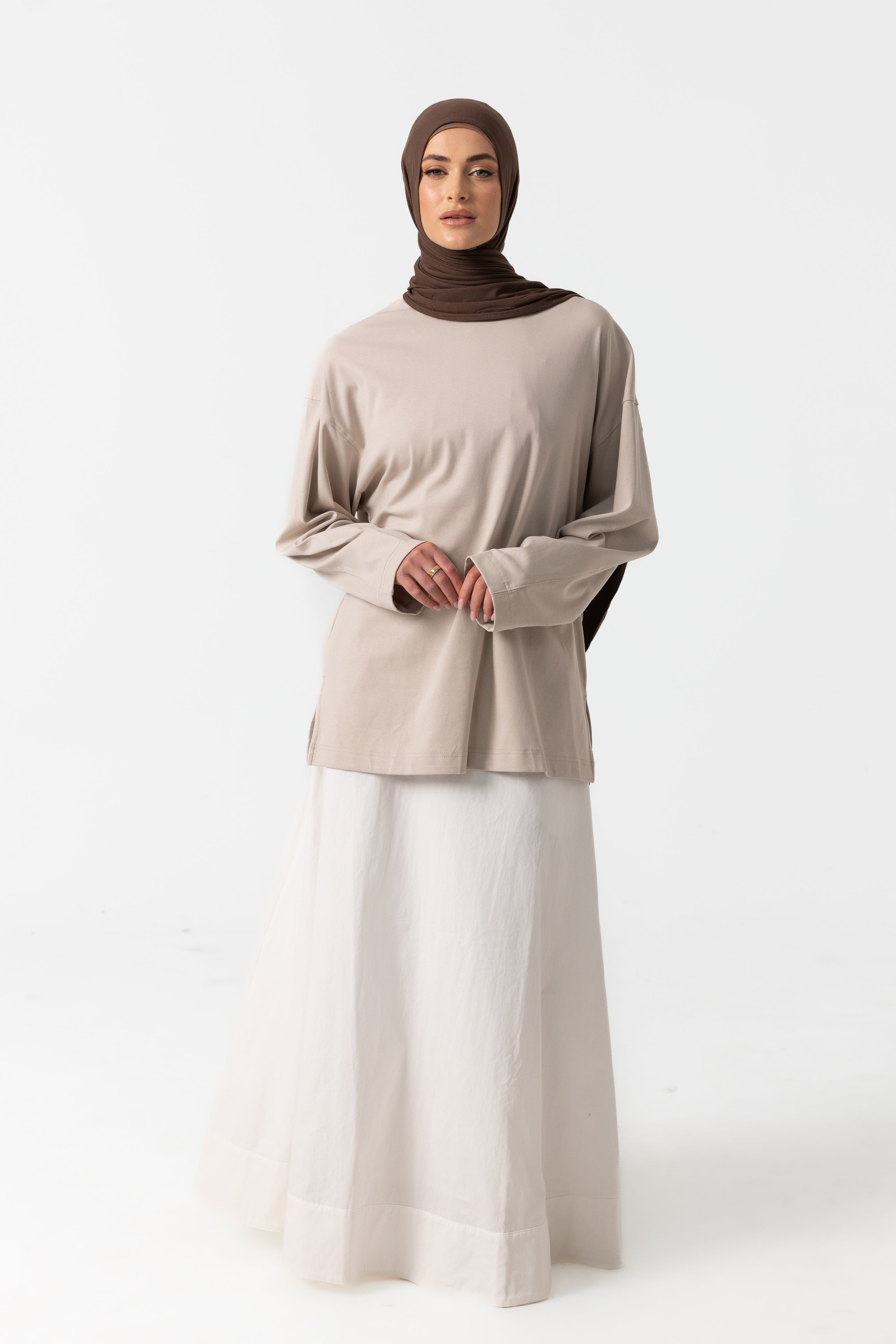 Everyday Relaxed Top - Taupe