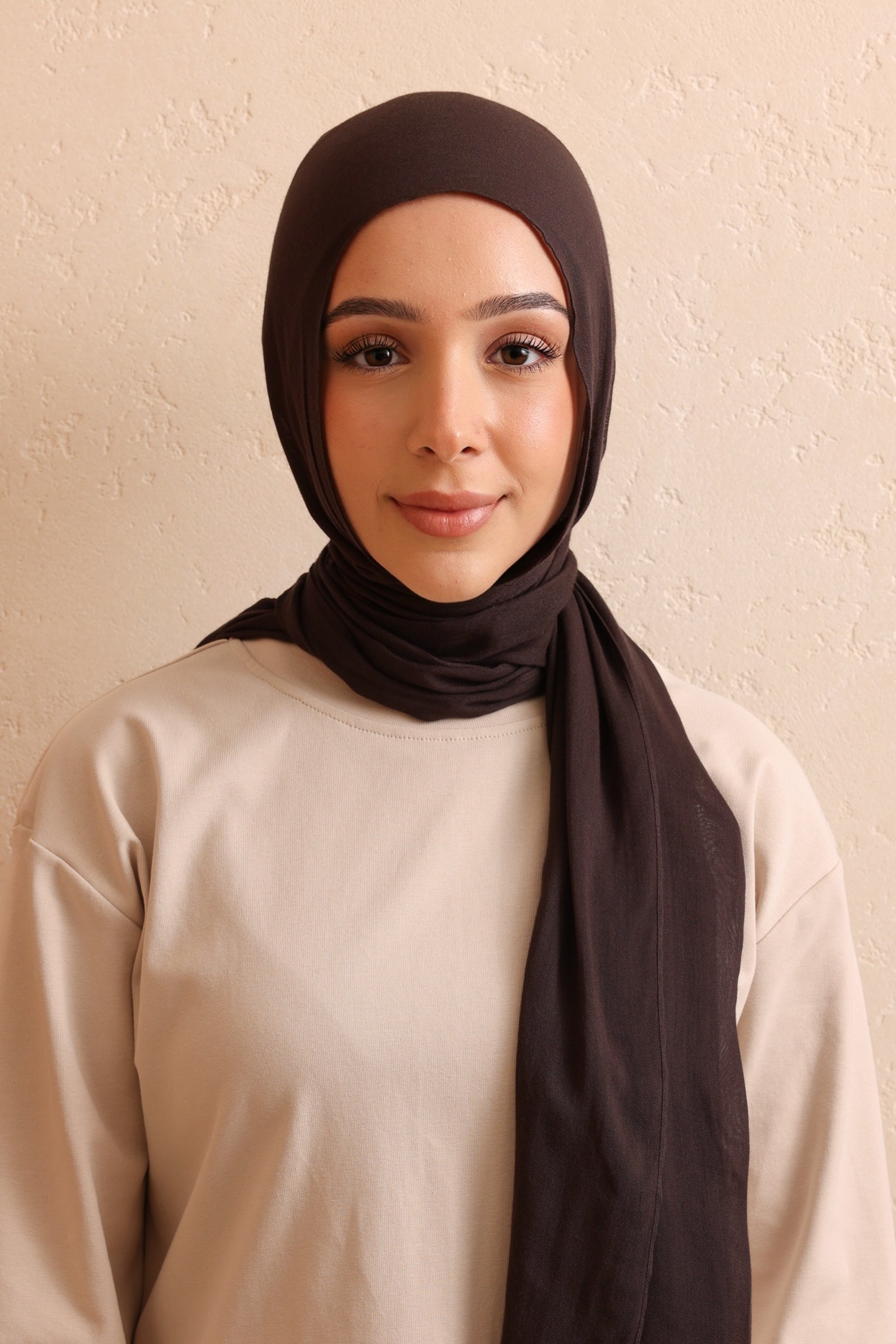 Single Stitched Modal Hijab - Raven