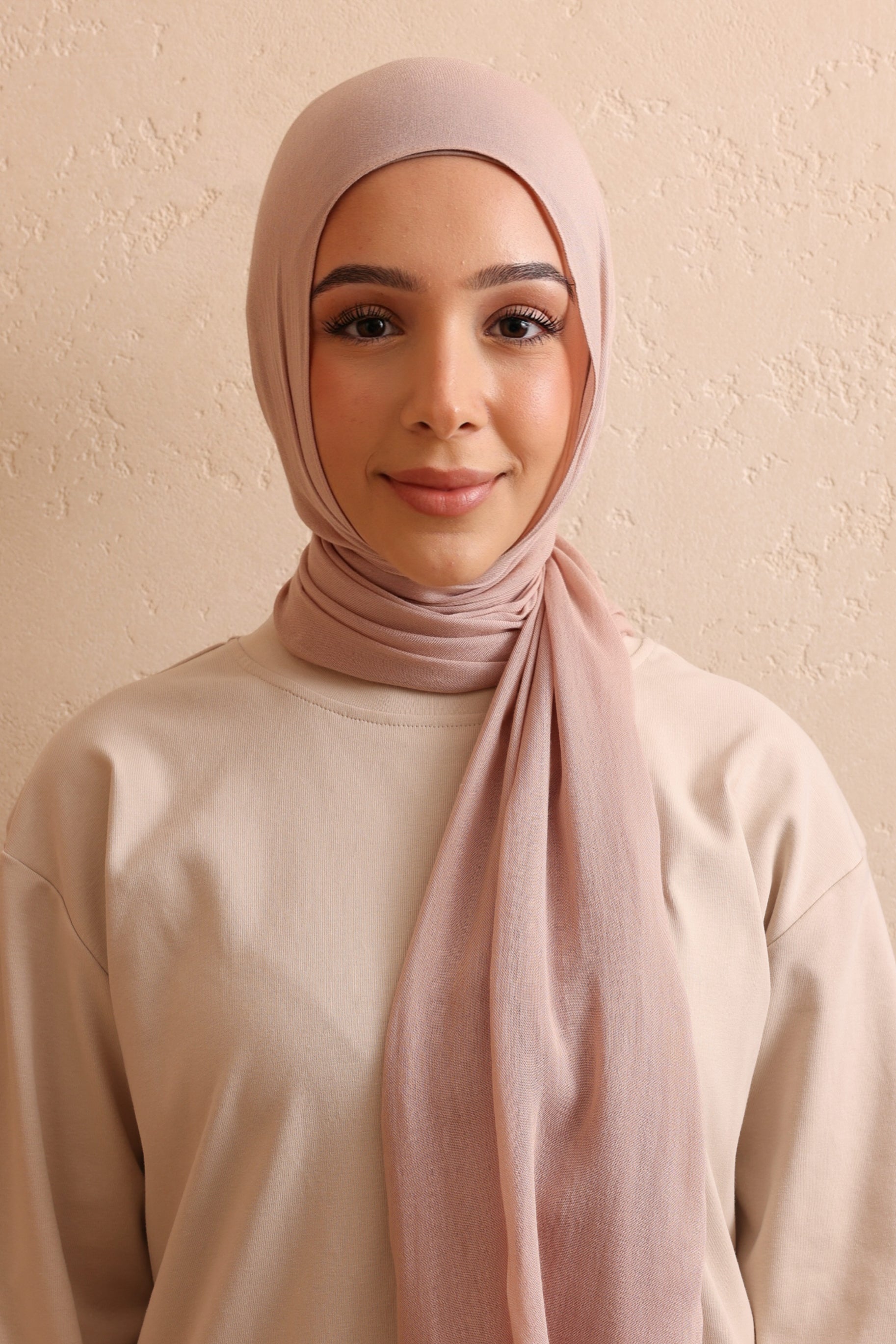 Single Stitched Modal Hijab - Sand