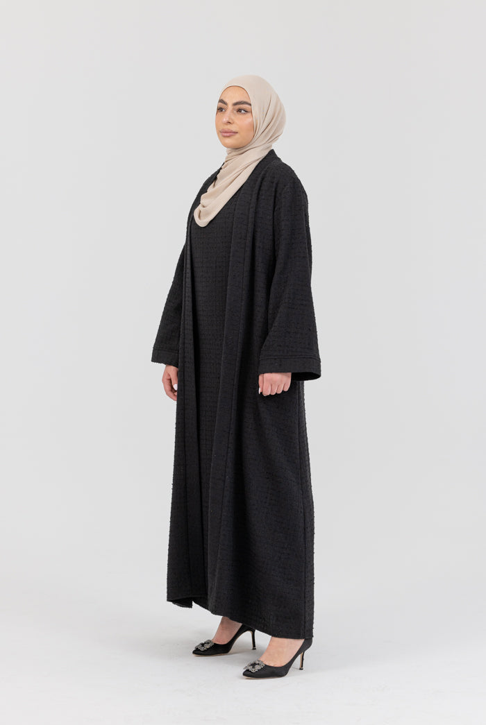 Tweed Kimono - Black