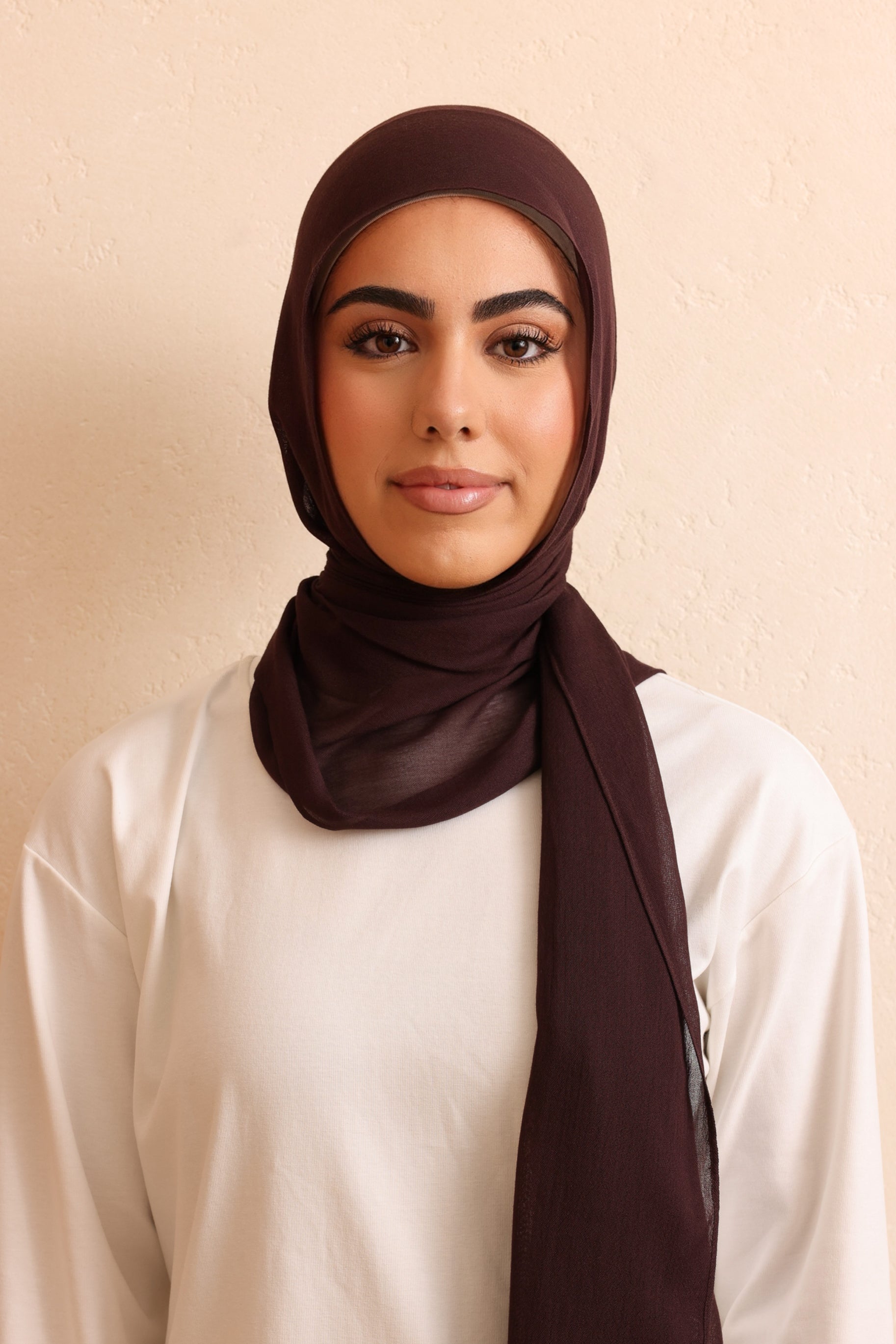 Single Stitched Modal Hijab - Wood