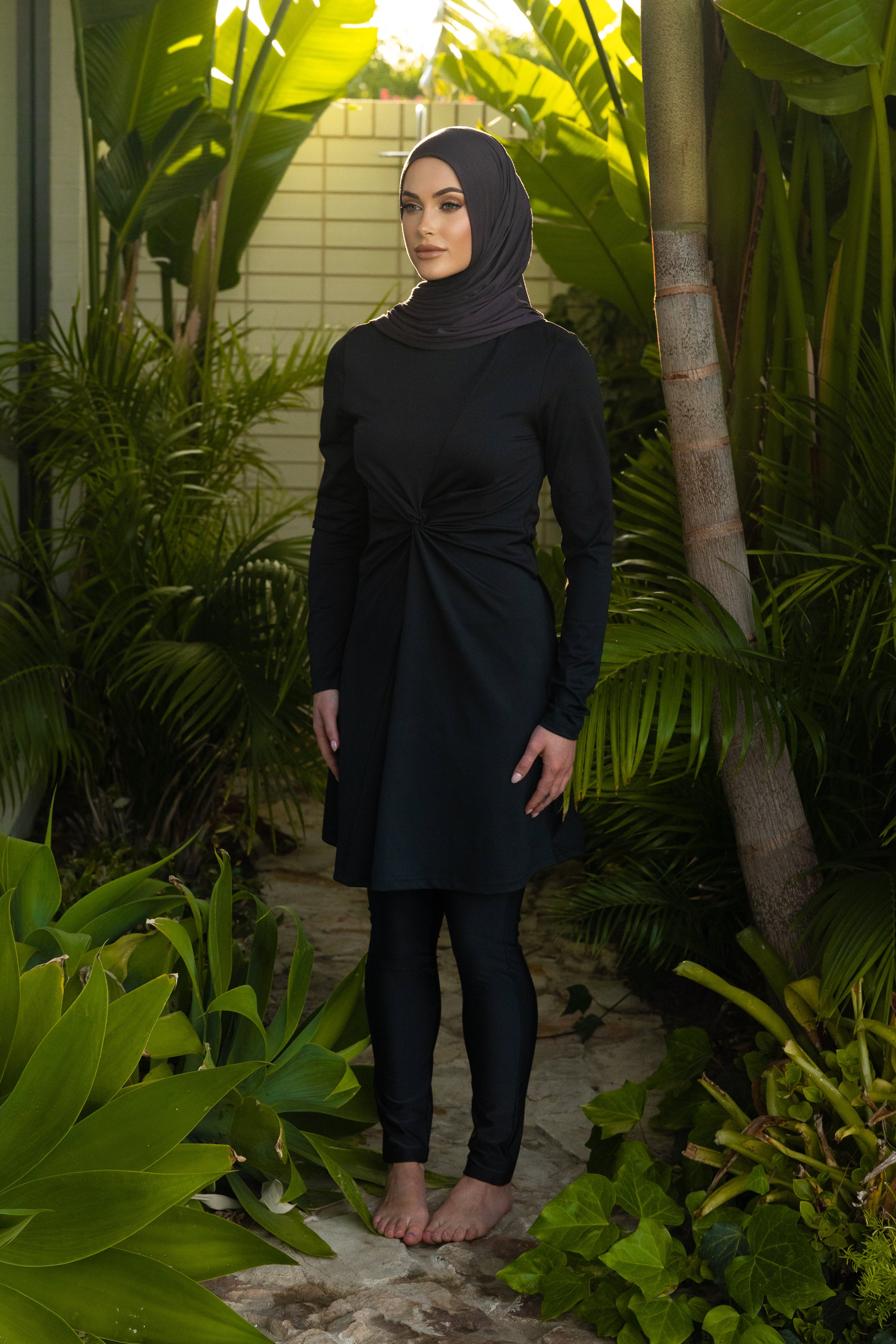 Aleppo Swim Twist Tunic - Black