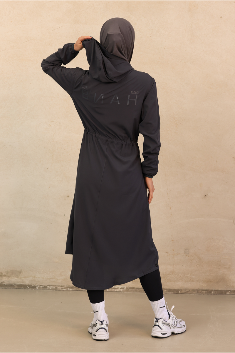 Women's Sports Trench - Charcoal