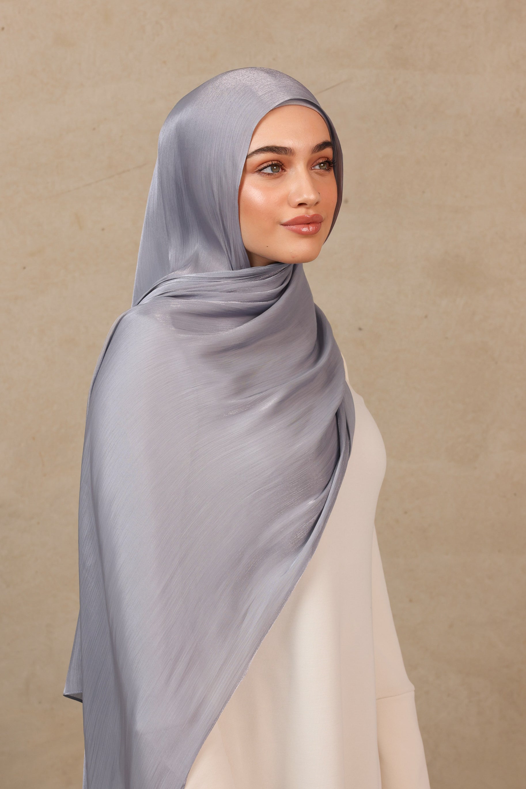 Iridescent Hijab - 12 Pale Blue