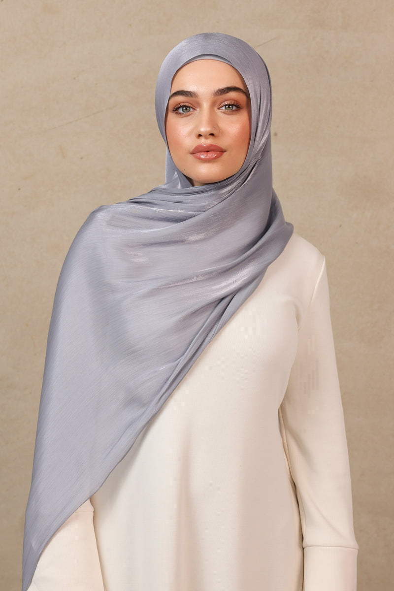 Iridescent Hijab - 12 Pale Blue