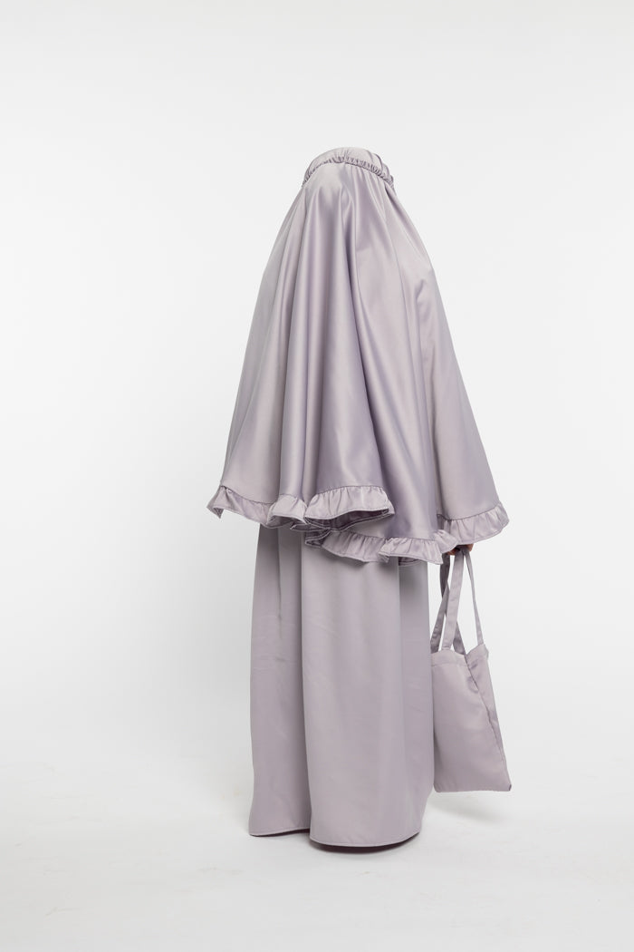 Girls Iman Plain Prayer Set - Purple