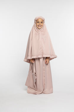 Girls Iman Plain Prayer Set - Pink