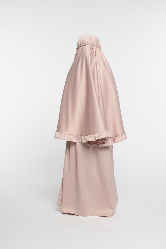 Girls Iman Plain Prayer Set - Pink