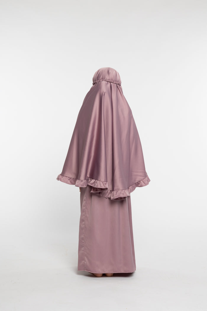 Girls Iman Plain Prayer Set - Violet