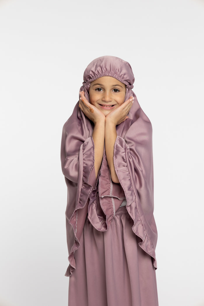 Girls Iman Plain Prayer Set - Violet