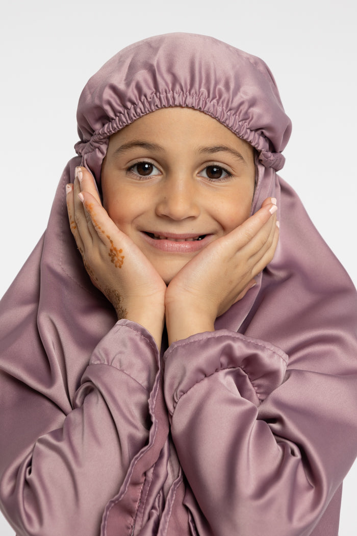 Girls Iman Plain Prayer Set - Violet