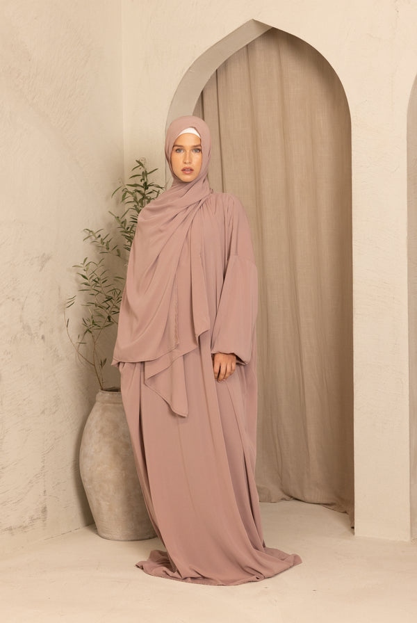 Ladies Full Length Prayer Clothes - Dusty Pink