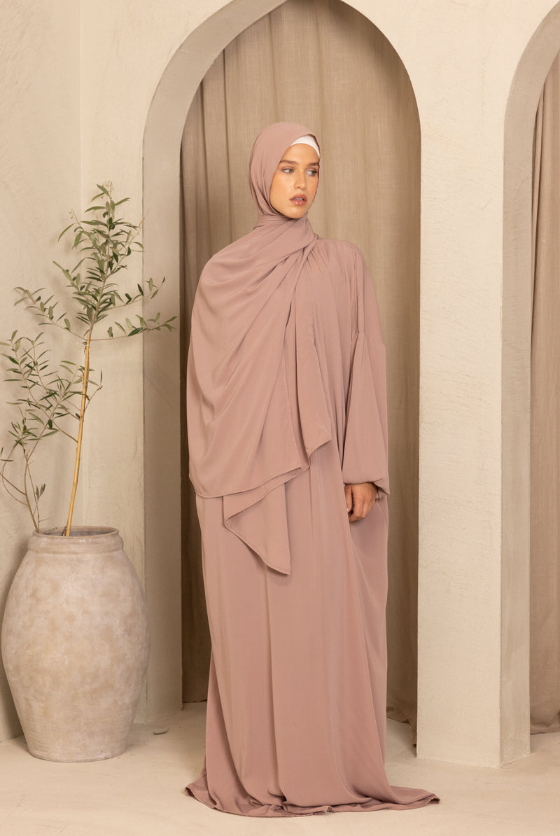 Ladies Full Length Prayer Clothes - Dusty Pink