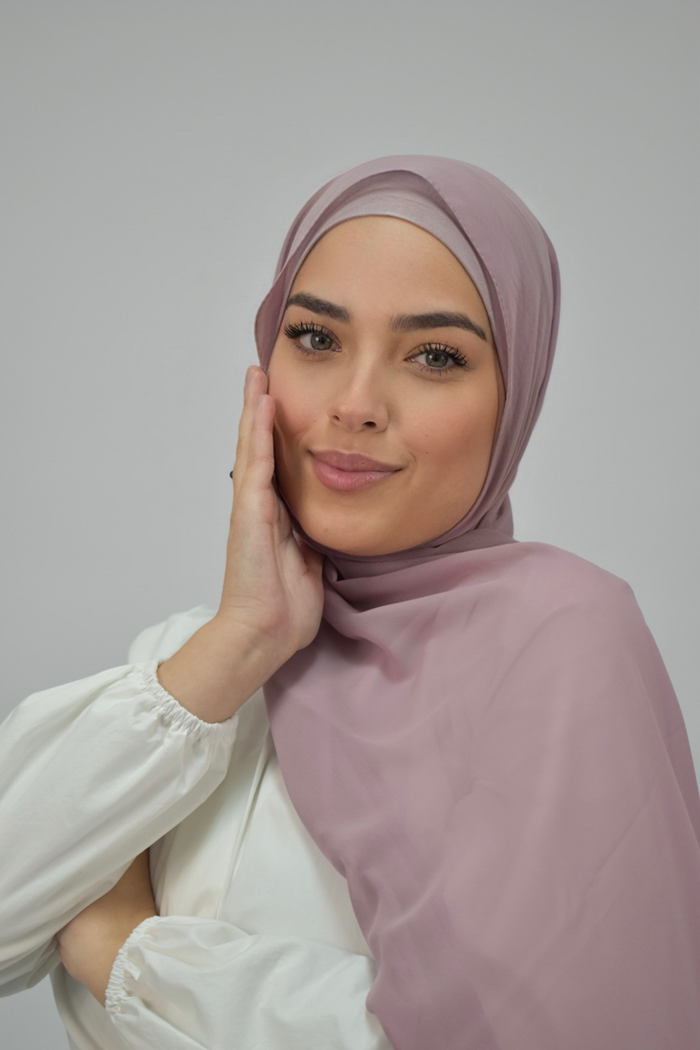 Chiffon Rectangle Hijab - 160 Pink