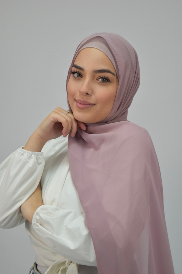 Chiffon Rectangle Hijab - 160 Pink