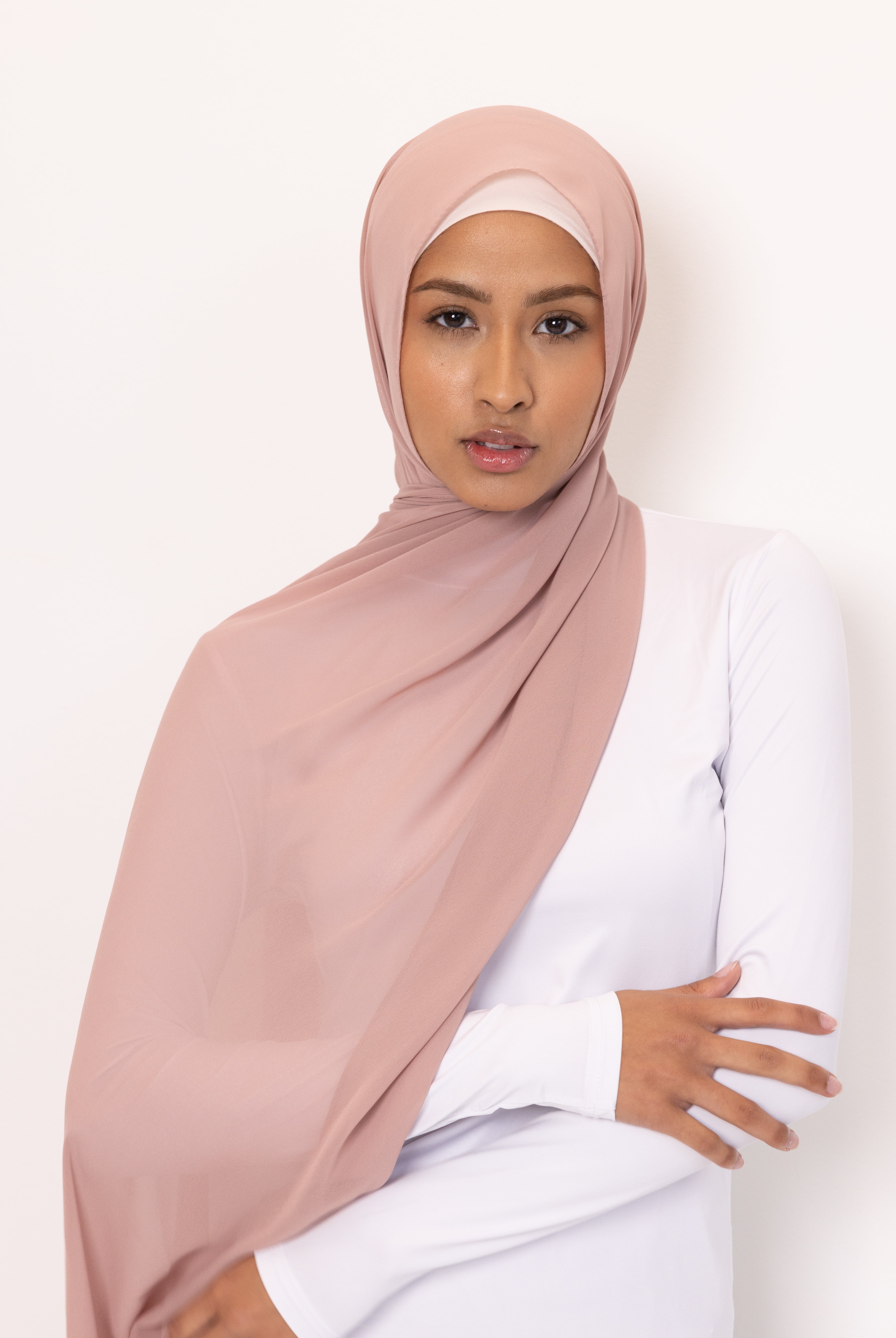 Chiffon Rectangle Hijab - 177 Rose