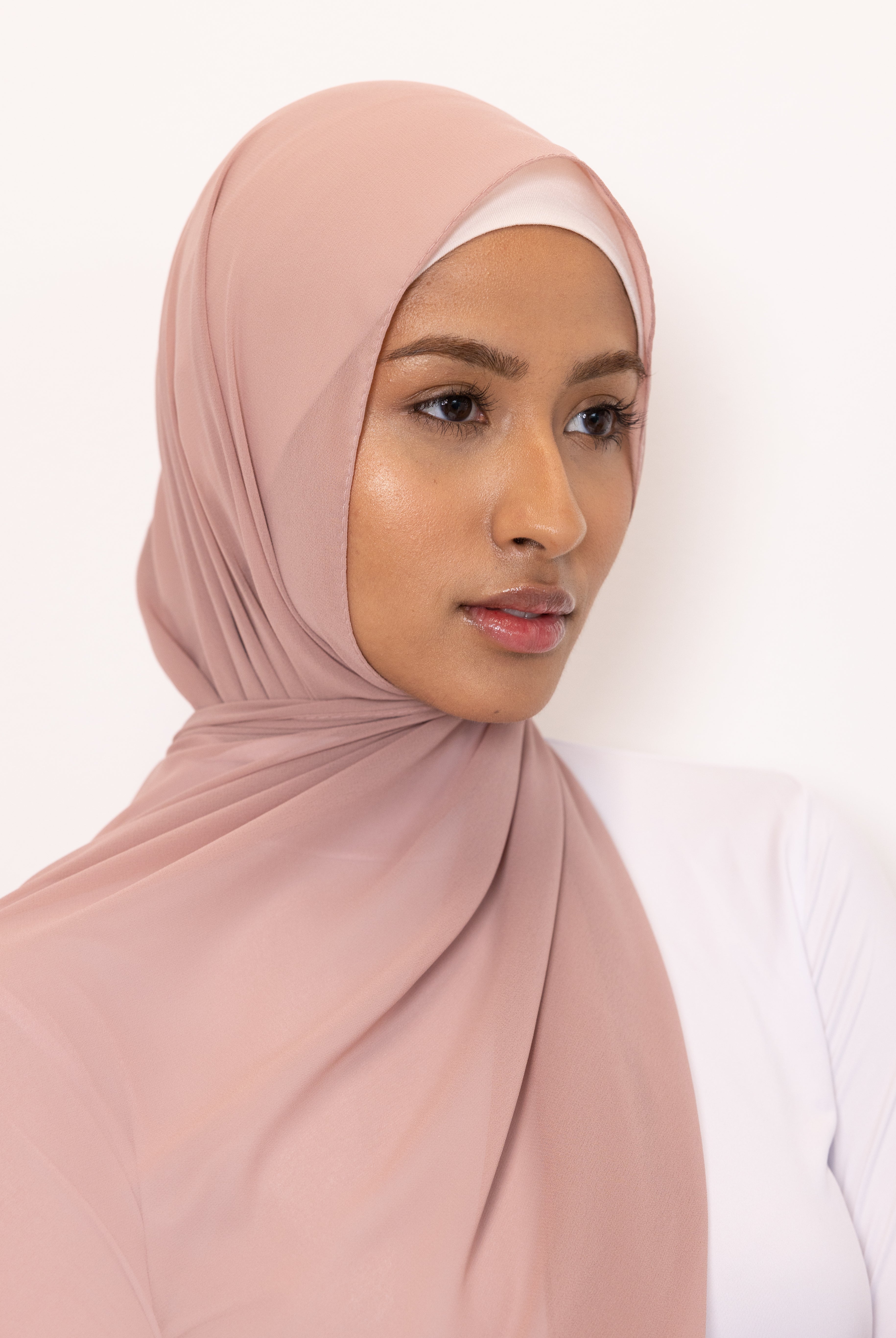 Chiffon Rectangle Hijab - 177 Rose