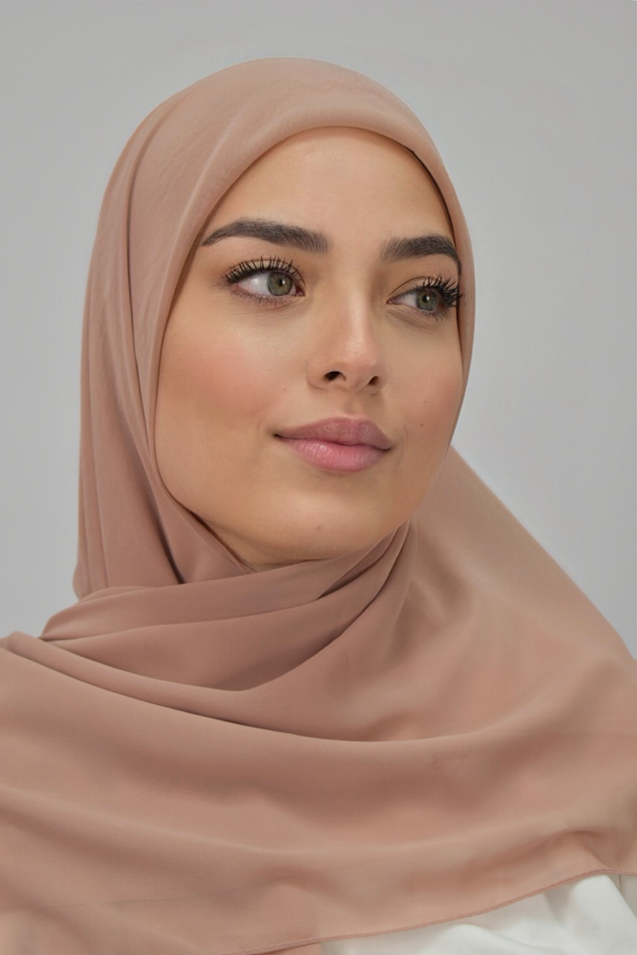 Chiffon Square Hijab - 131 Dusty Pink