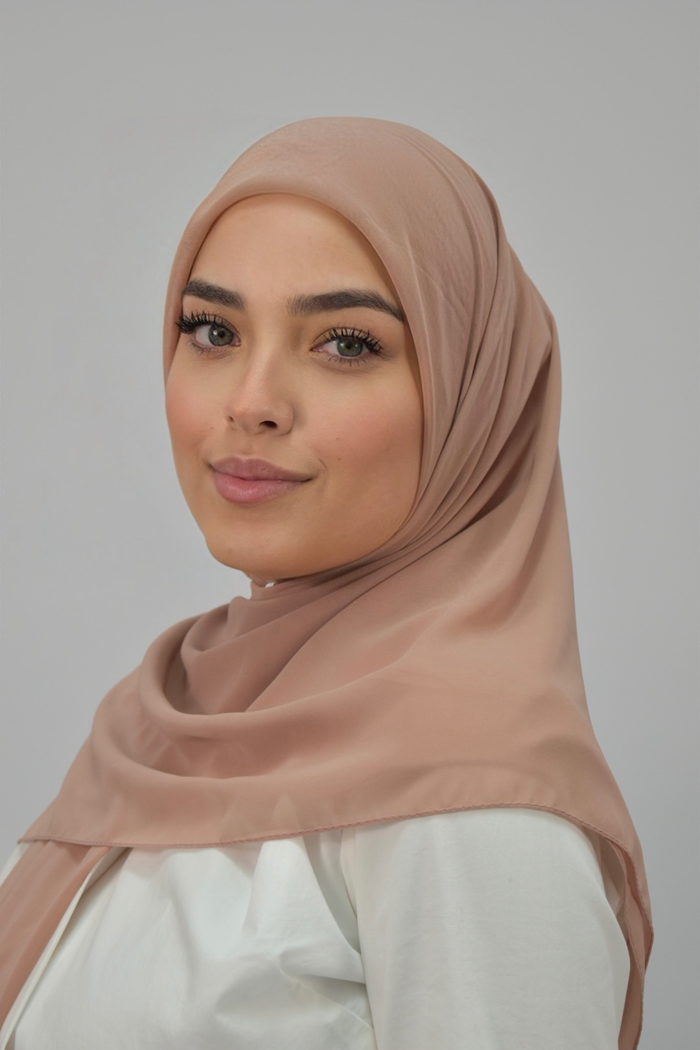 Chiffon Square Hijab - 131 Dusty Pink