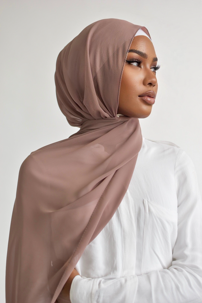 Chiffon Rectangle Hijab - 107 Mocha