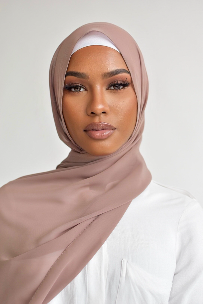 Chiffon Rectangle Hijab - 107 Mocha