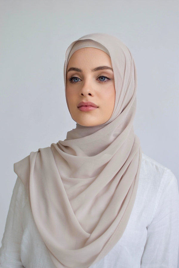 Chiffon Square Hijab - 55 Dusty Pink – Boutique Nour Al Houda