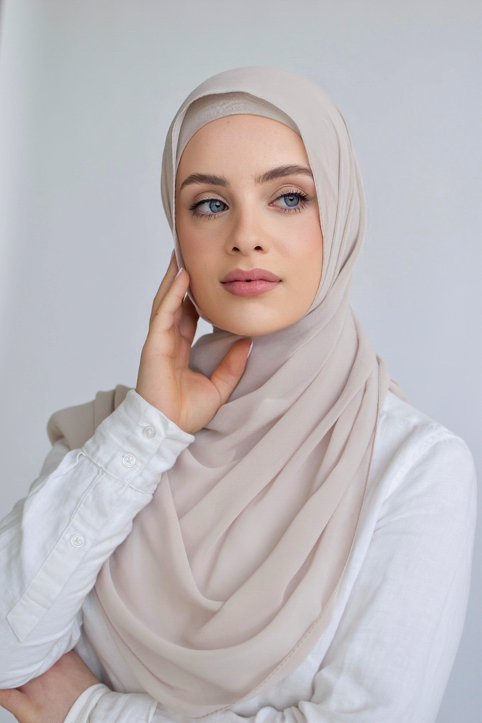 Chiffon Rectangle Hijab - 118 Ash Grey