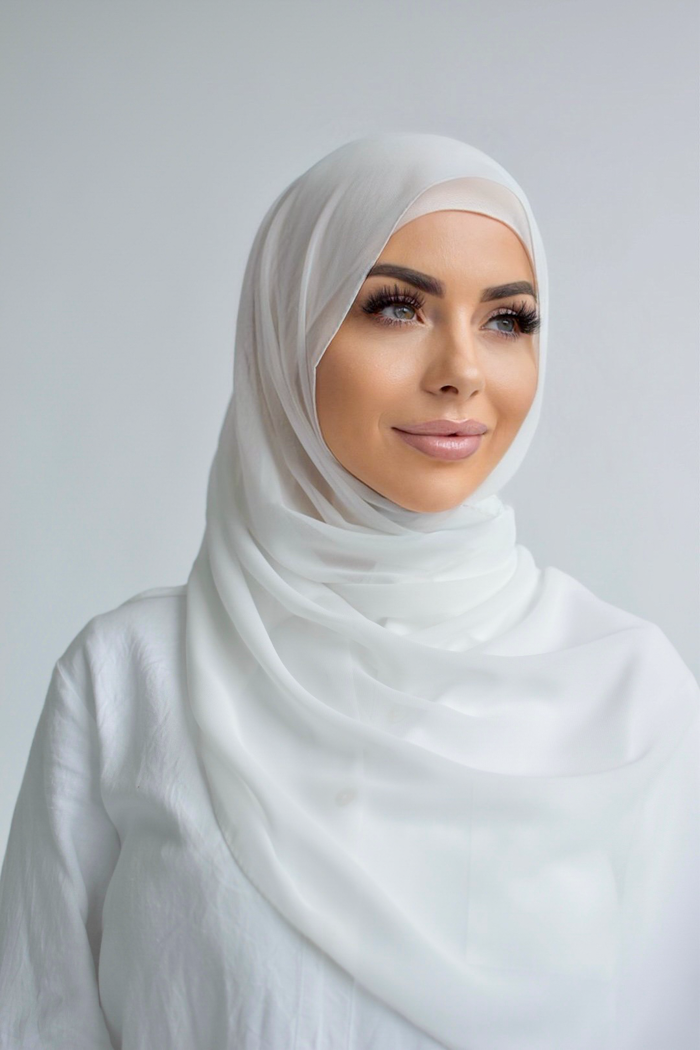 Chiffon Rectangle Hijab - 21 Ivory