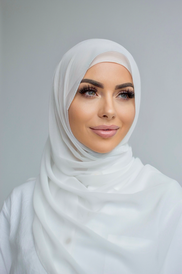 Chiffon Rectangle Hijab - 21 Ivory