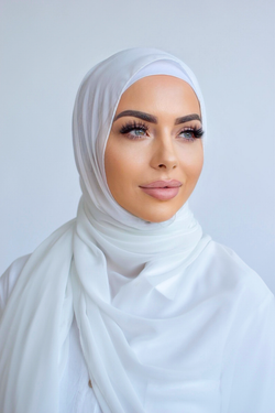 Chiffon Square Hijab - 21 Ivory