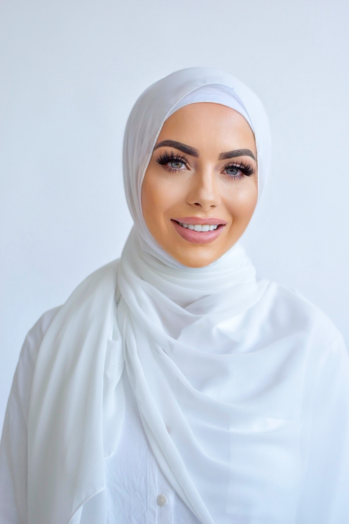 Chiffon Square Hijab - 21 Ivory