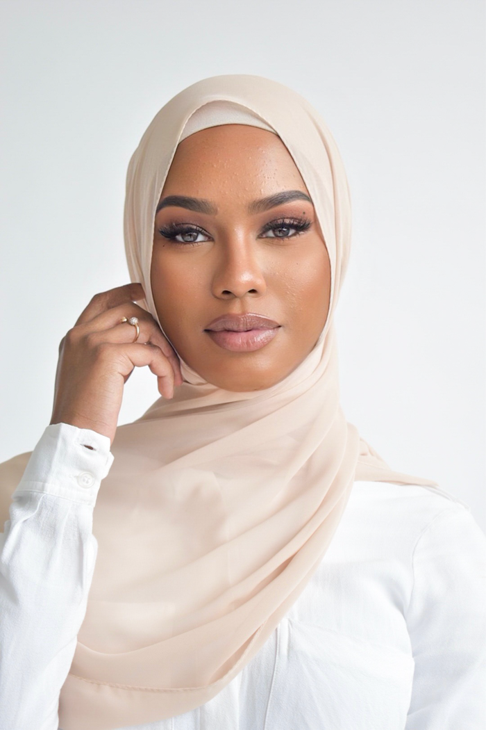 Chiffon Square Hijab - 43 Skin