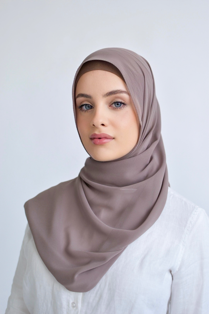 Chiffon Rectangle Hijab - 45 Mocha