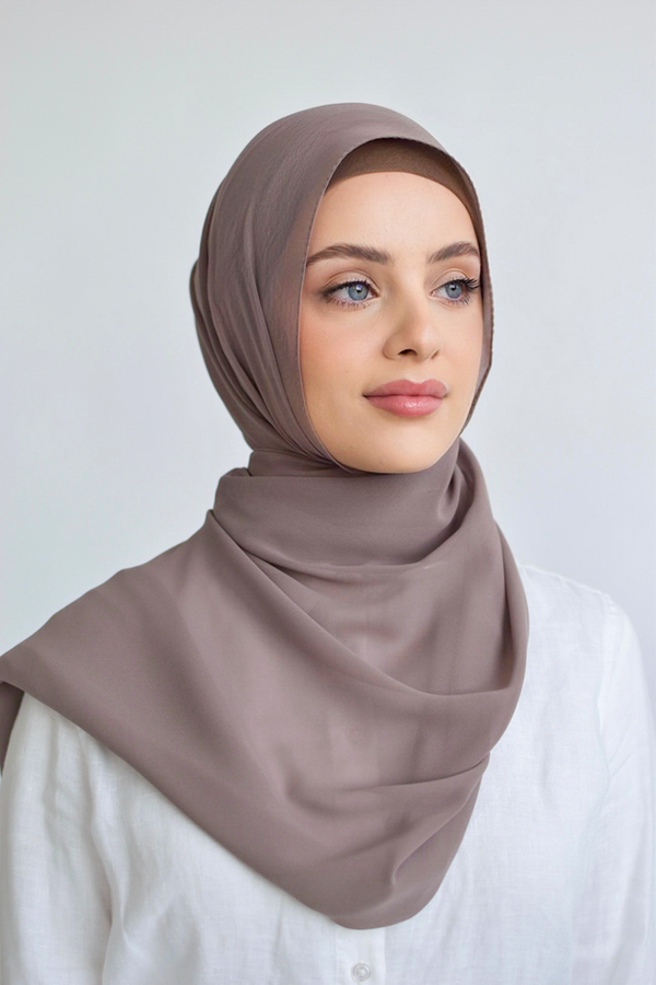 Chiffon Rectangle Hijab - 45 Mocha