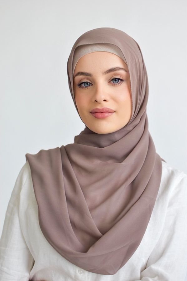 Chiffon Square Hijab - 46 Mocha