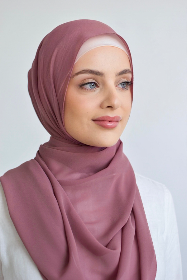 Chiffon Rectangle Hijab - 57a Pink