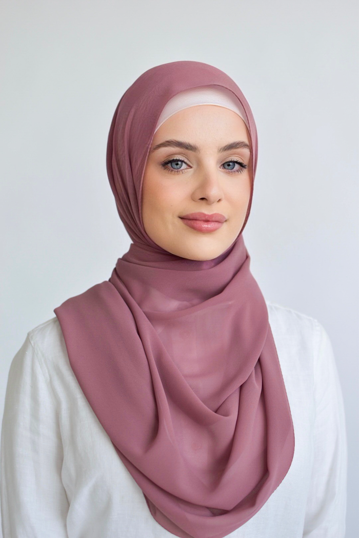Chiffon Rectangle Hijab - 57a Pink
