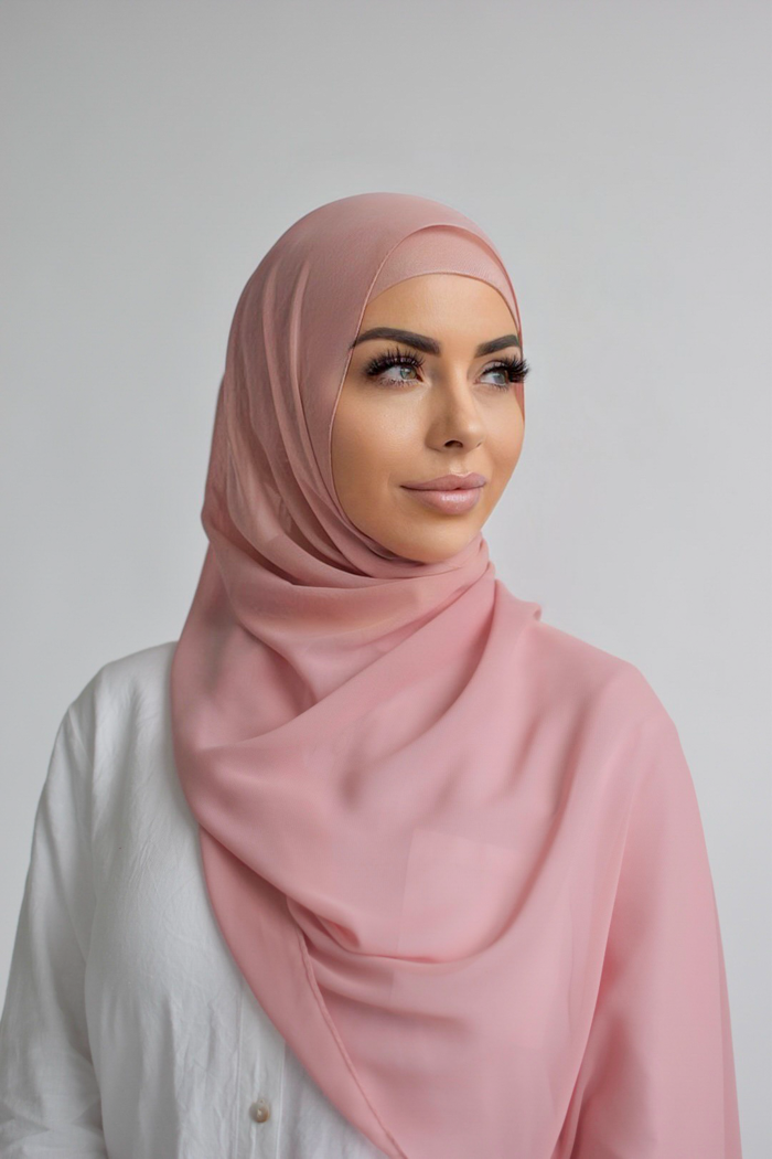 Chiffon Square Hijab - 57 Pink