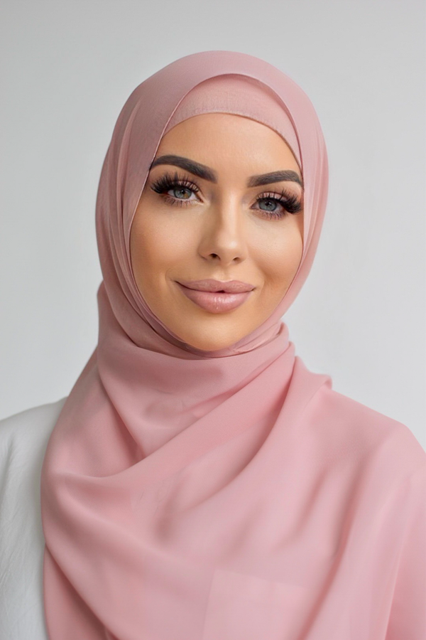 Chiffon Square Hijab - 57 Pink
