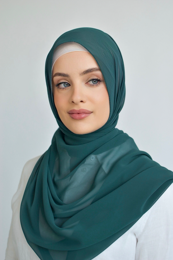 Chiffon Rectangle Hijab - 69 Emerald