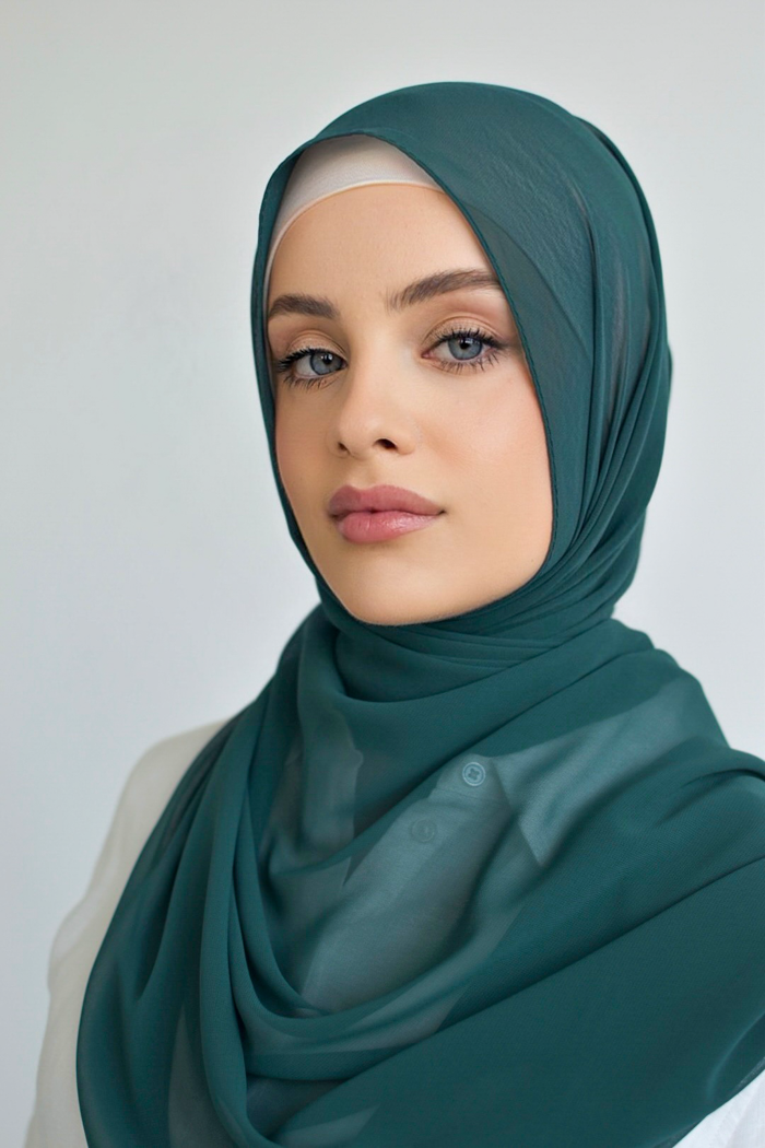 Chiffon Rectangle Hijab - 69 Emerald