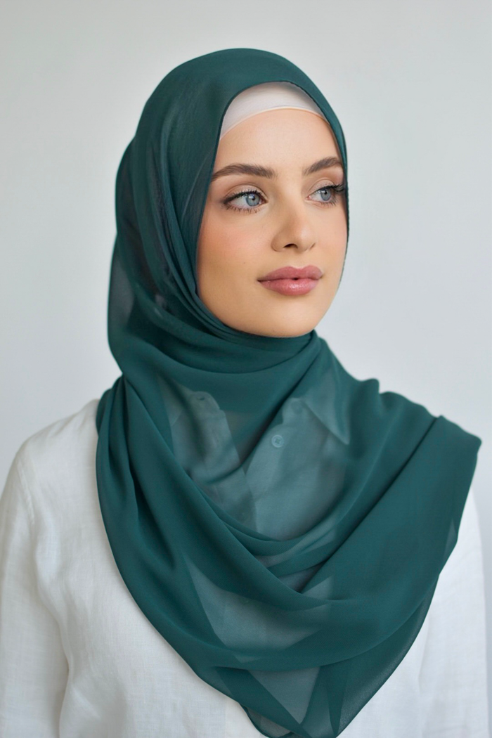 Chiffon Rectangle Hijab - 69 Emerald