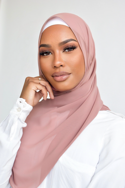 Chiffon Rectangle Hijab - 77 Nude