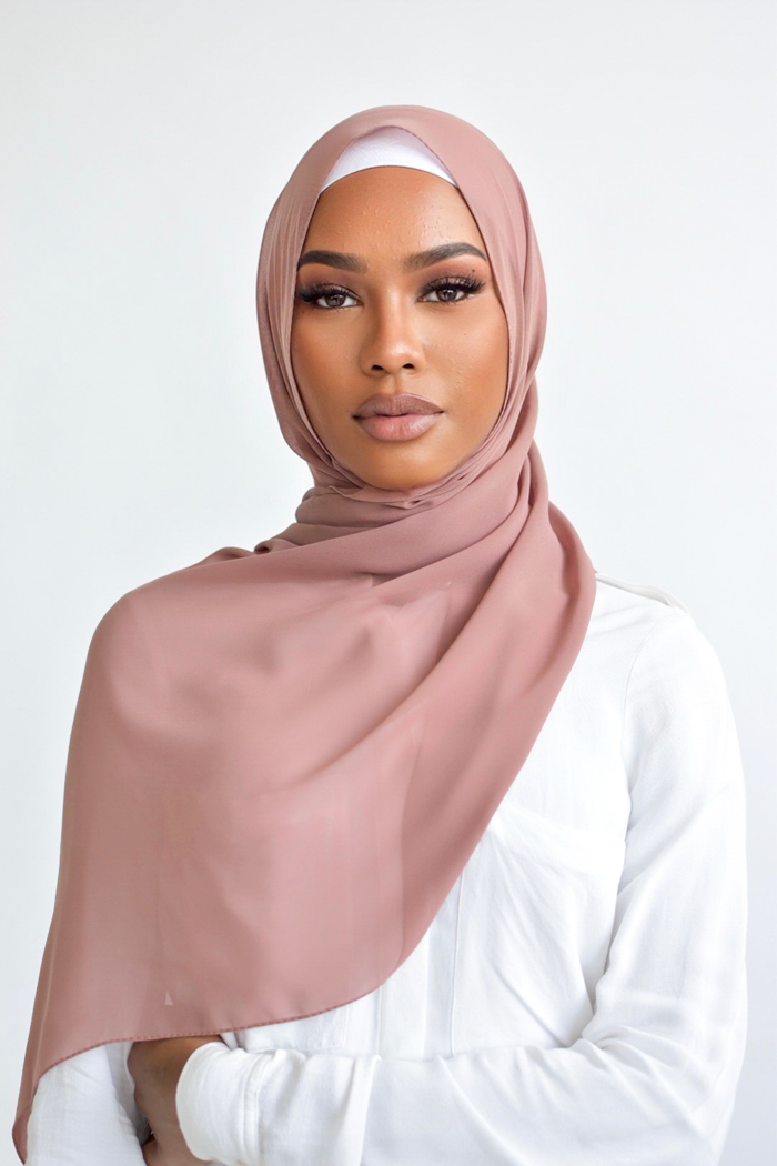 Chiffon Rectangle Hijab - 77 Nude