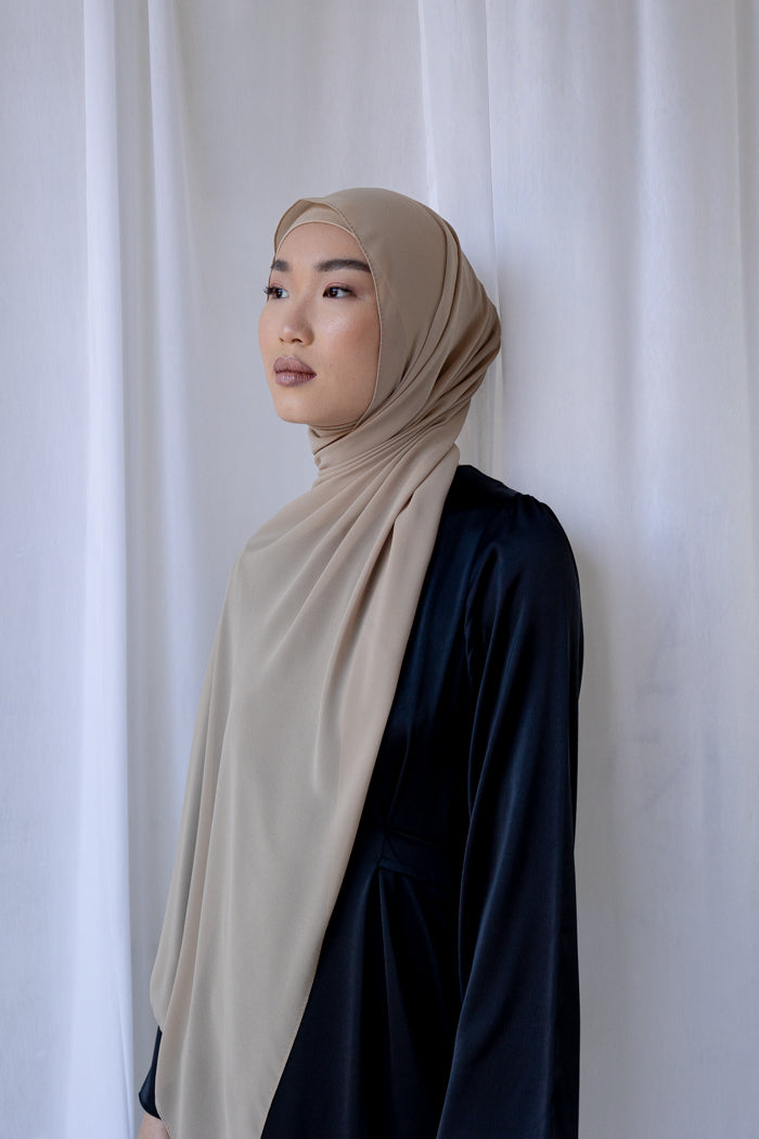 Chiffon Rectangle Hijab - 78 Beige