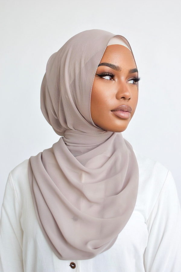 Chiffon Square Hijab - 79 Mocha
