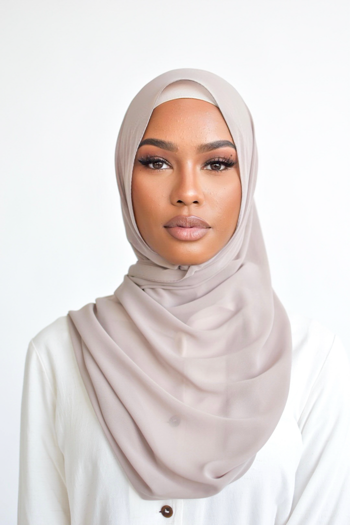 Chiffon Square Hijab - 79 Mocha