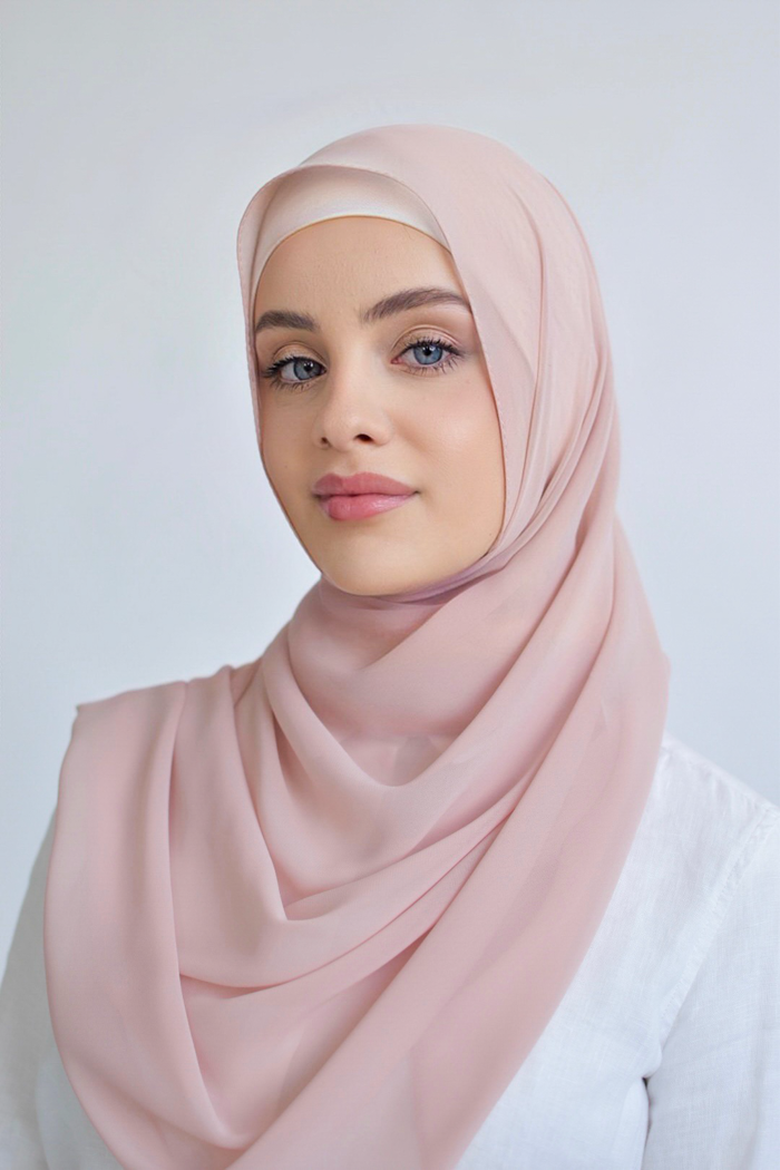 Chiffon Rectangle Hijab - 96 Dusty Nude